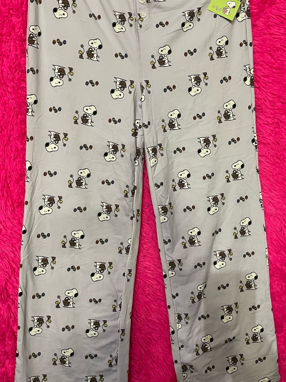 Adults Gray Snoopy Print Pajama Pants